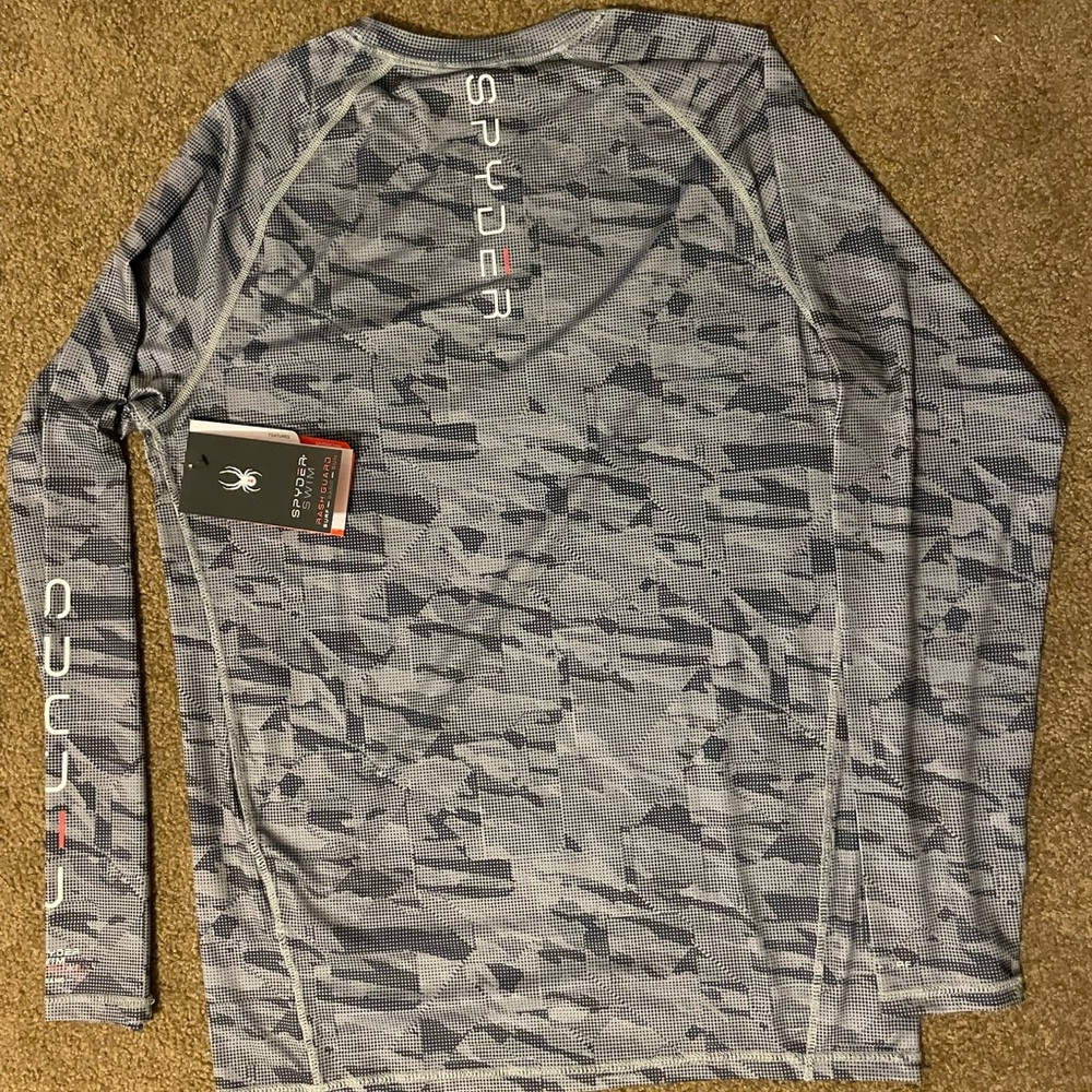 Spyder Black and White Rash Guard